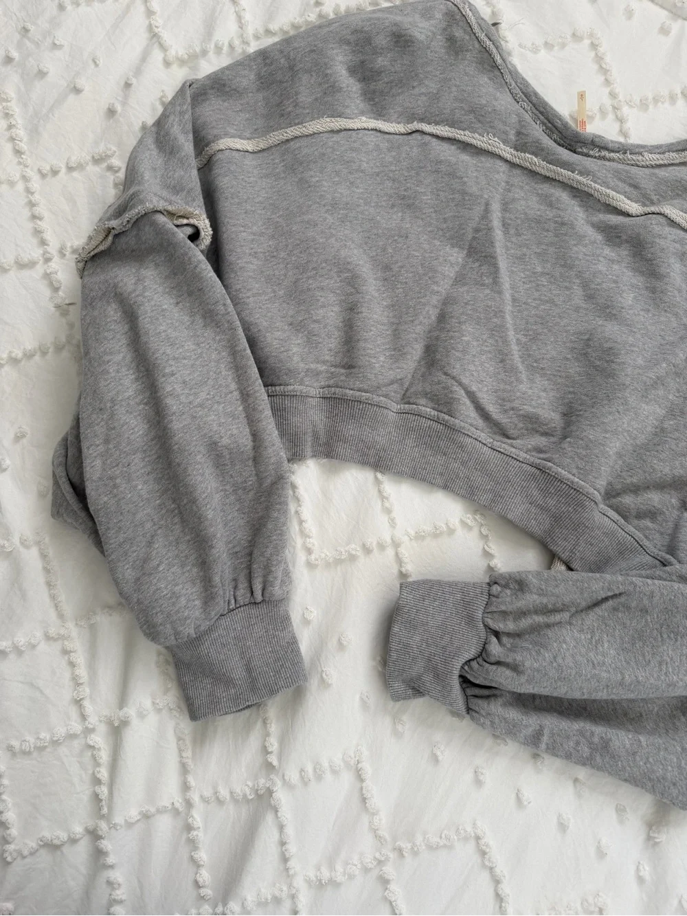 Free People Shrug It Off Sweatshirt Heather Grey Size L
